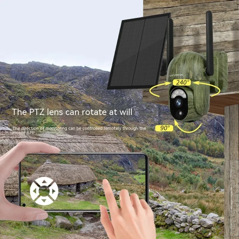 4G Solar Camouflage Camera – 2K Full-Color Smart Security System