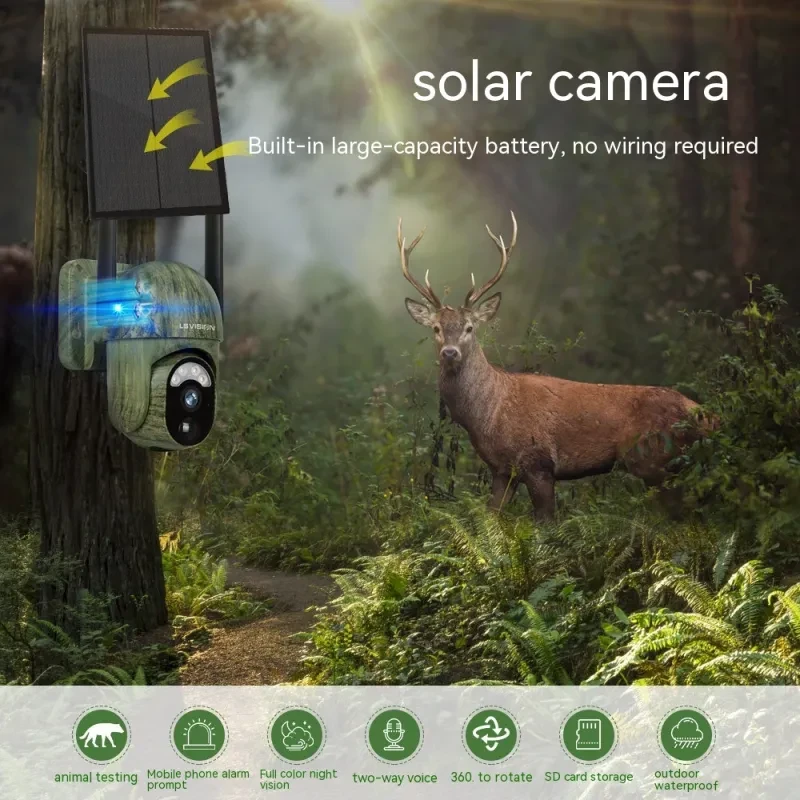 4G Solar Camouflage Camera – 2K Full-Color Smart Security System