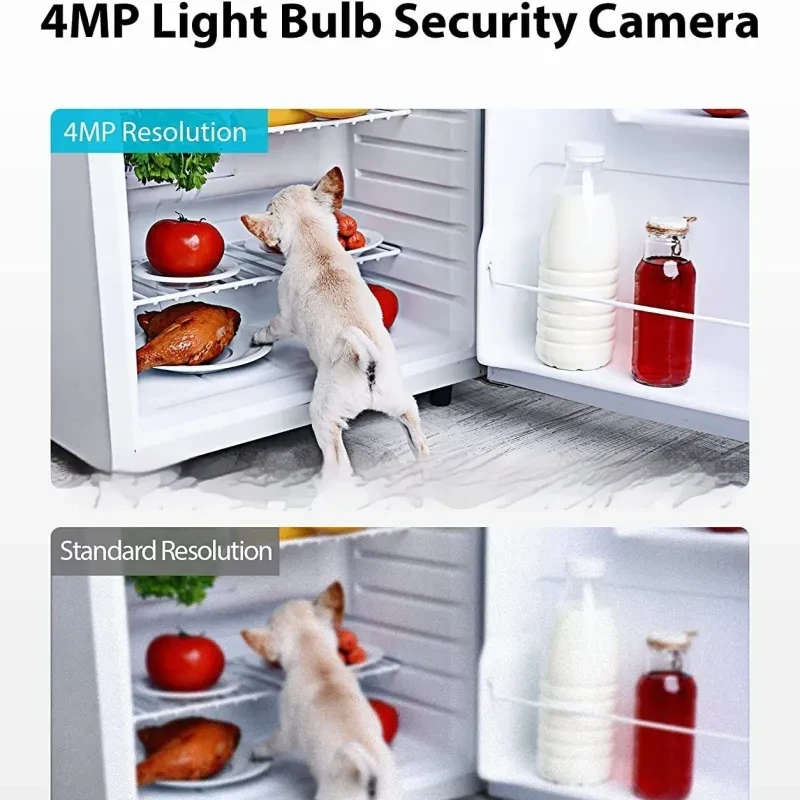 NUSET 4MP Light Bulb WiFi Camera – 2K Night Vision Graffiti Style