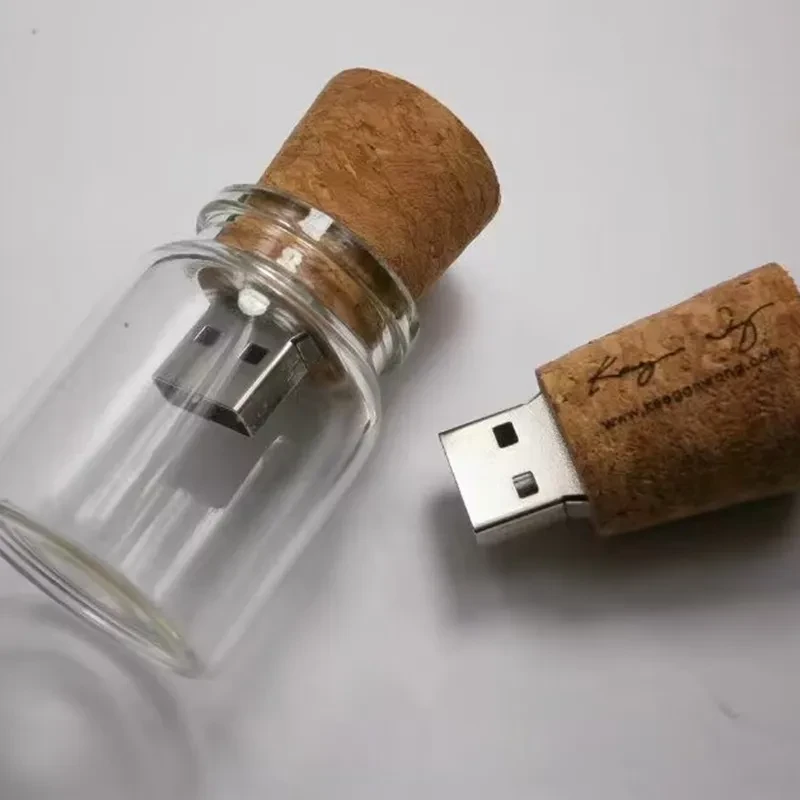 Wooden Wish Drift Bottle USB