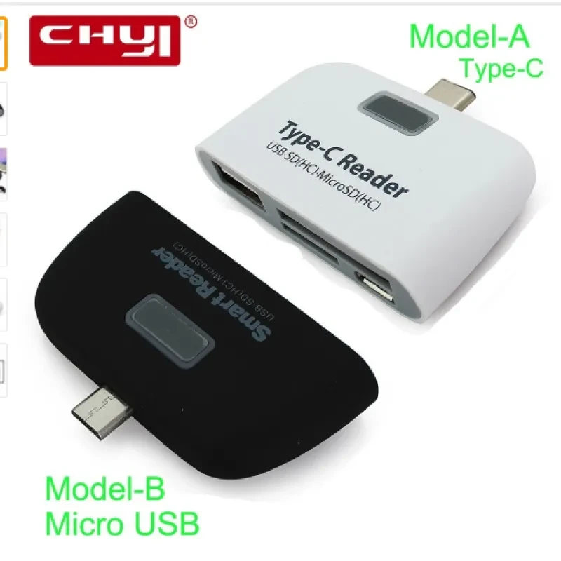 Smart 4-in-1 OTG Type-C Card Reader