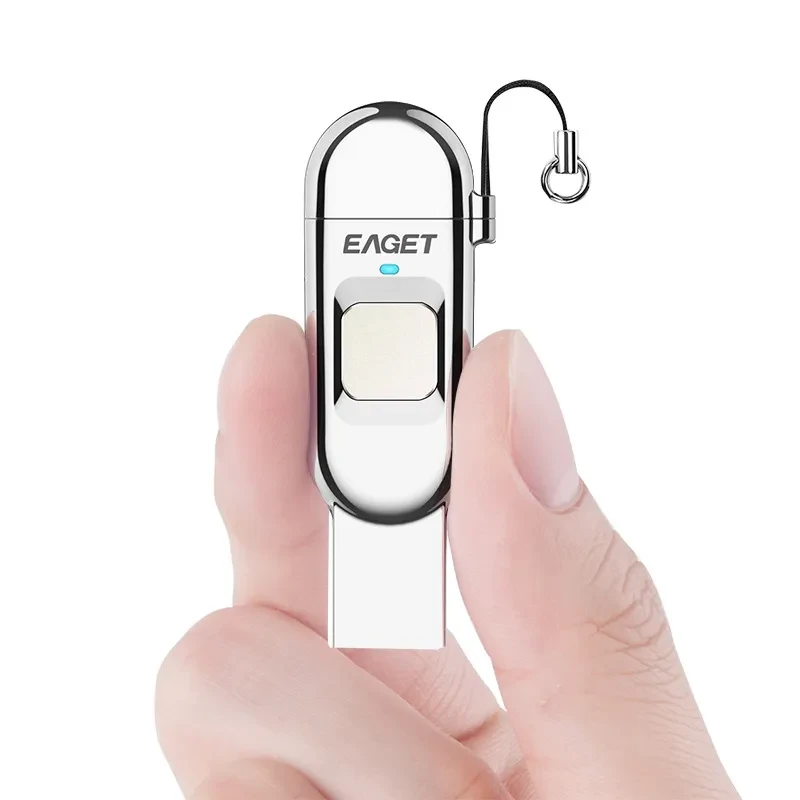 Fingerprint USB Drive – Dual USB + Type-C Encrypted U Disk