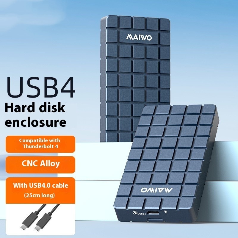 Ultra-Fast USB4 SSD Enclosure – 40Gbps Aluminum Drive Case