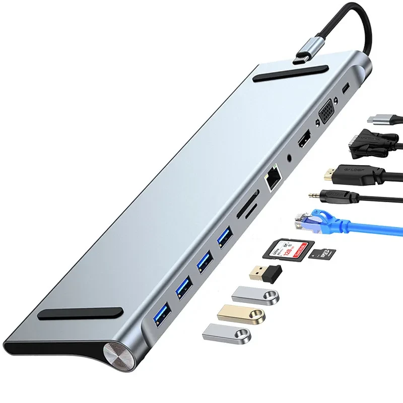 11-in-1 USB-C Docking Station – MacBook Laptop Hub with Gigabit Port