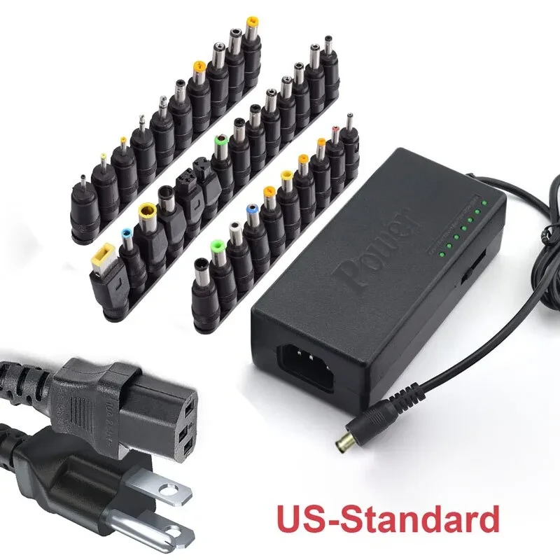 96W Universal Laptop Charger – 12V–24V Adapter with 34 Tips