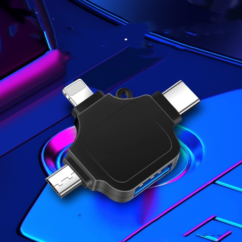 3-in-1 OTG Adapter – USB Converter for Android, Type-C & Apple Devices