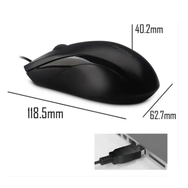 USB Wired Optical Mouse – 1000DPI for Desktop, Laptop & Office Use