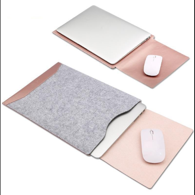 Minimalist Laptop Sleeve with Built-In Mousepad β Slim & Portable