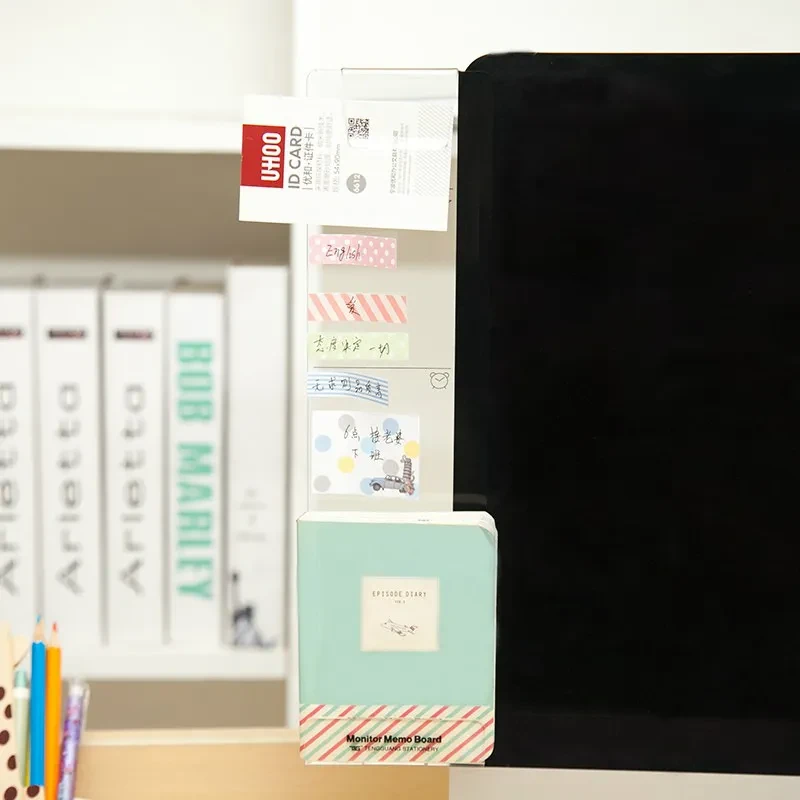 Acrylic Monitor Memo Board – Transparent Sticky Note Holder