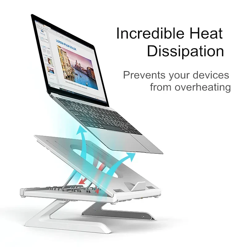 Adjustable Laptop Stand – Foldable, Ergonomic Cooling Riser