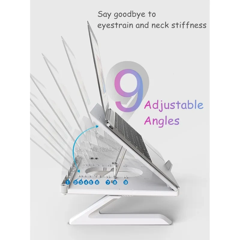 Adjustable Laptop Stand – Foldable, Ergonomic Cooling Riser