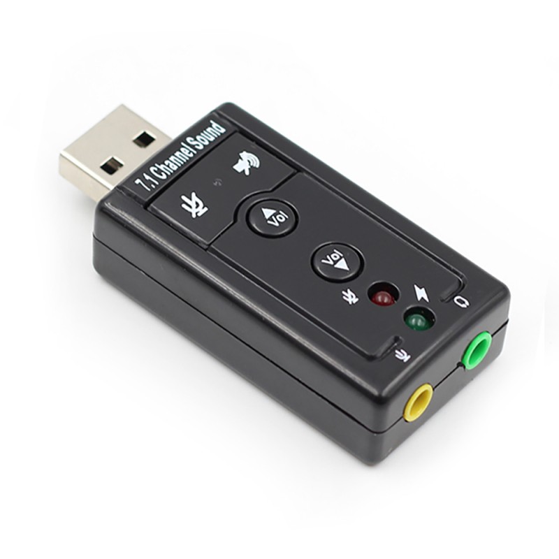 7.1 USB Sound Card Adapter – External Audio Interface for PC & Laptop