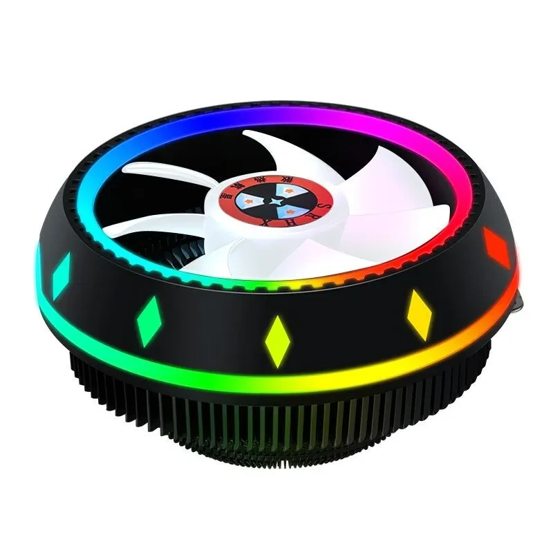 Silent RGB CPU Cooler Fan – Air Cooler for Intel 115X & AMD Sockets