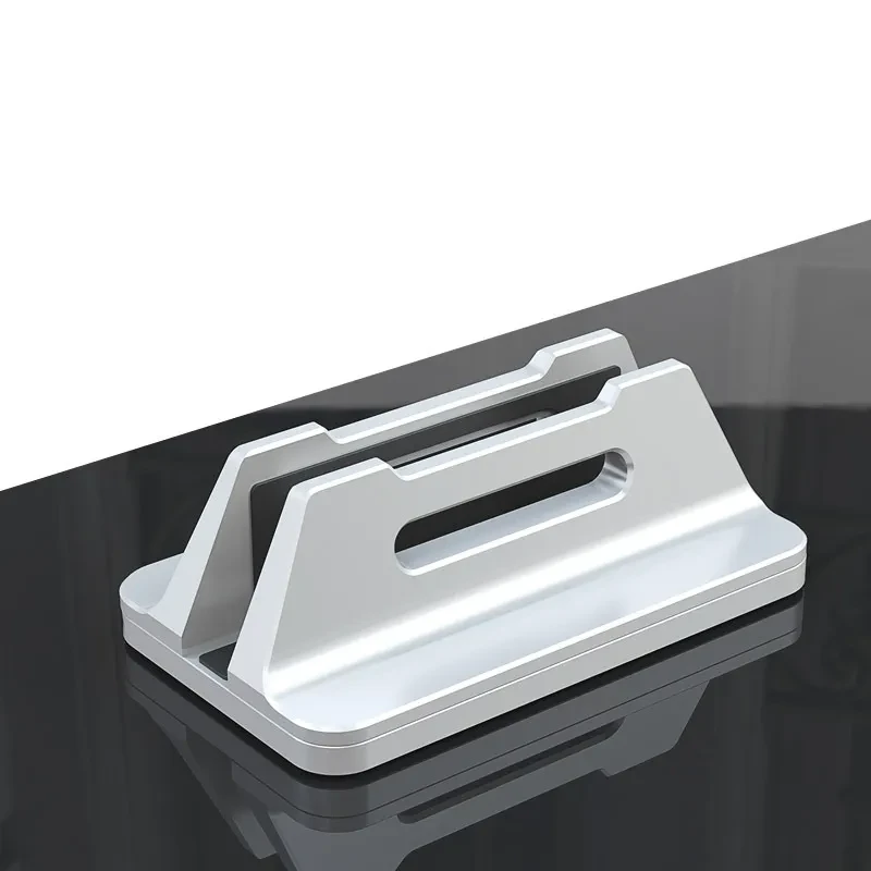 Aluminum Vertical Laptop Stand – Adjustable Storage Bracket for Desk