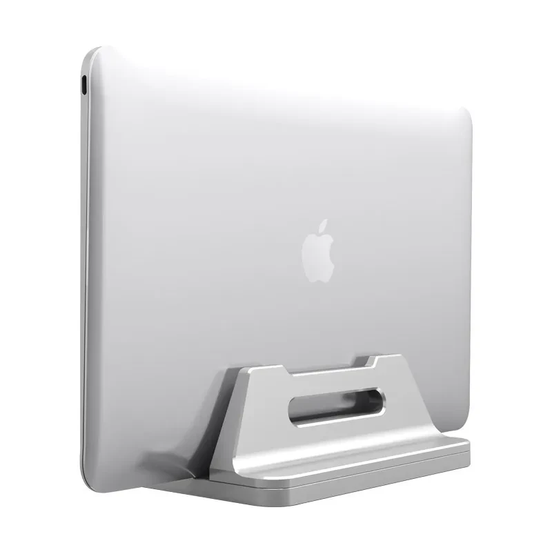Aluminum Vertical Laptop Stand – Adjustable Storage Bracket for Desk