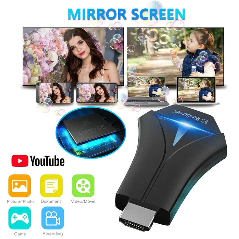 Mirascreen HDMI WiFi Dongle – Wireless Display for Phones & Projectors