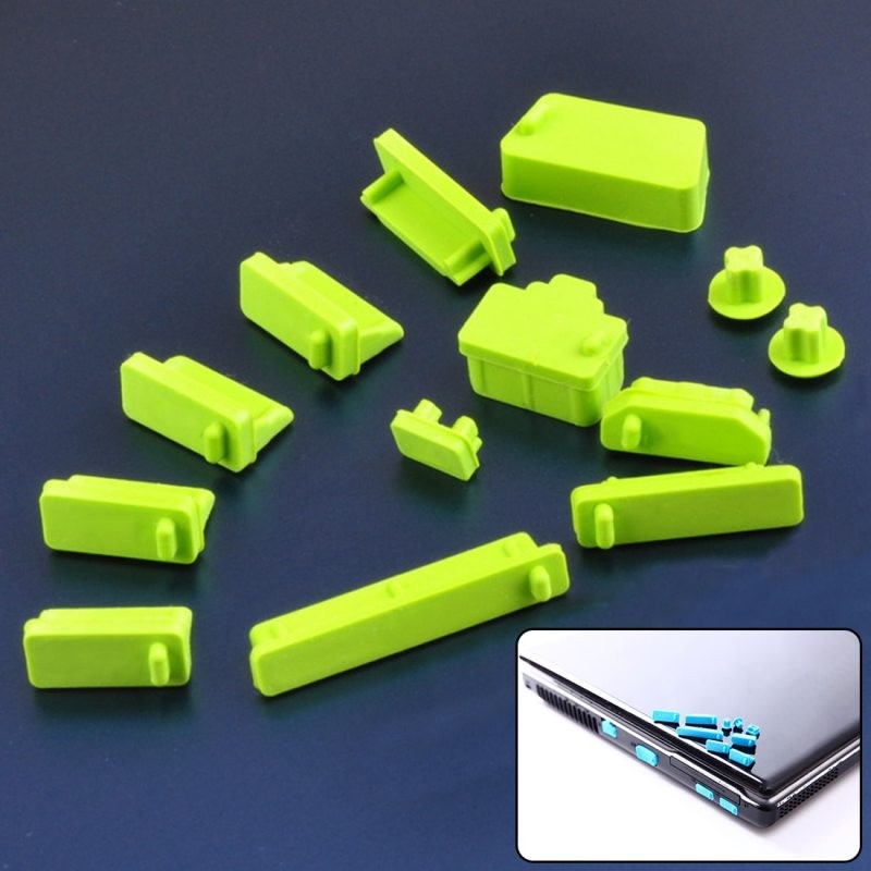 13Pcs Silicone Laptop Dust Plug Set