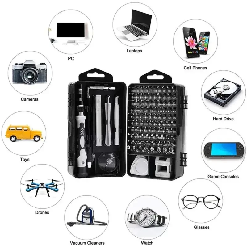 115-in-1 Precision Magnetic Screwdriver Set for Phone, Laptop, Watch