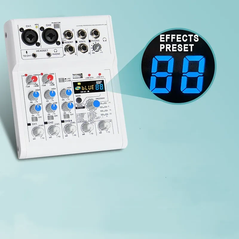 Mancheze4 Mini 4-Channel USB Mixer