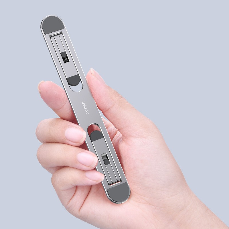 Aluminum Laptop Stand Riser – Slim Metal Notebook Height Bracket