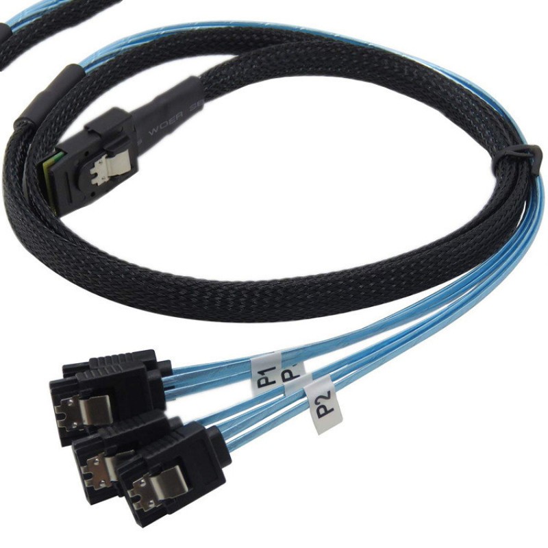 SAS SSD Data Cable – Straight Head Coaxial Server Hard Disk Line