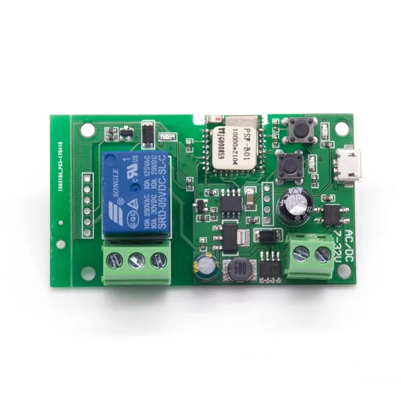USB WiFi Relay Board – Smart Remote 1CH Switch 7–32V