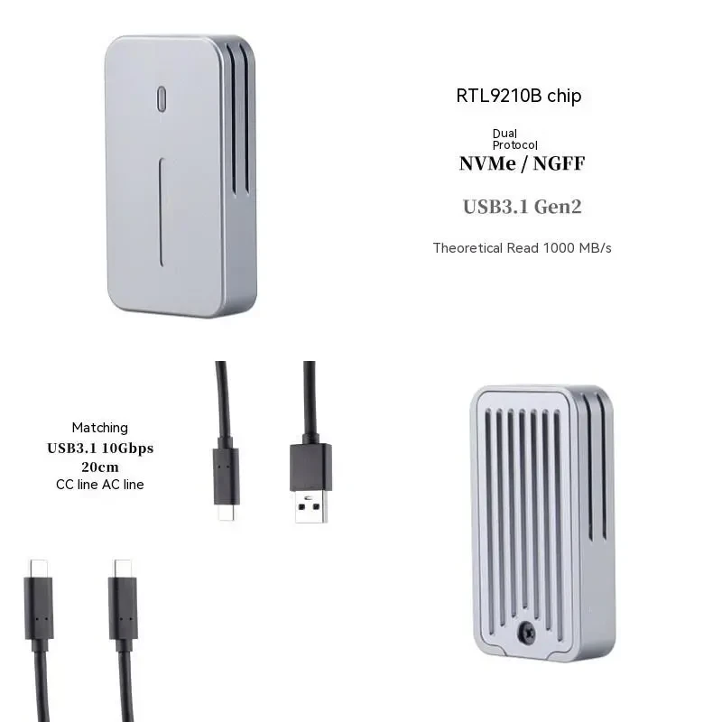 High-Speed SSD Case – 10Gbps NVMe/NGFF Dual Protocol Enclosure