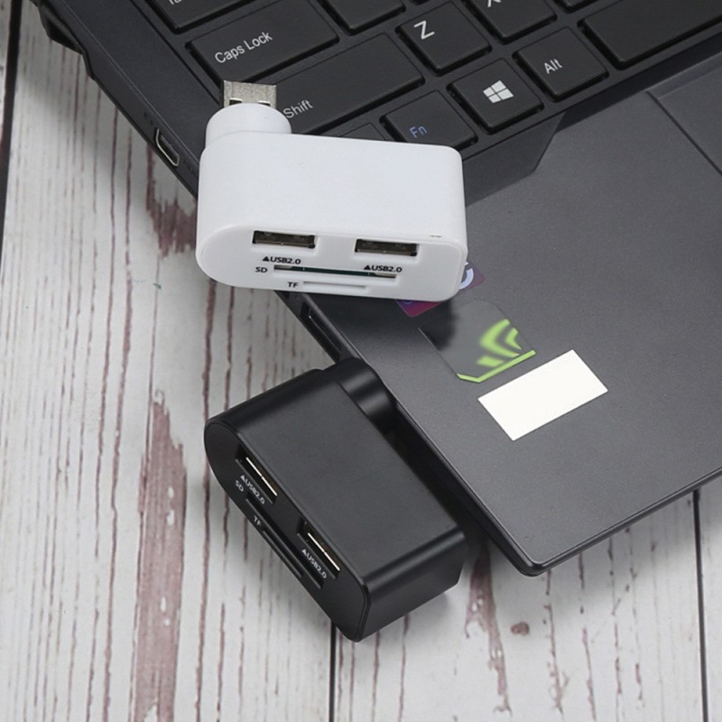 Rotating USB 2.0 Hub with Card Reader