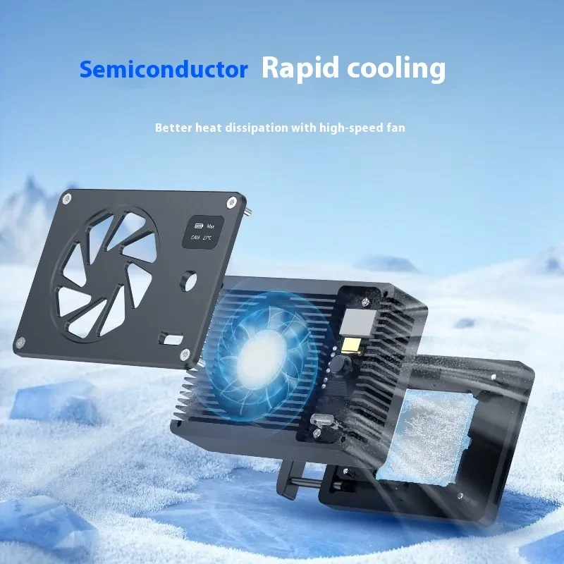 Smart Silent Cooling Fan – Aluminum Multi-Radiator for Devices