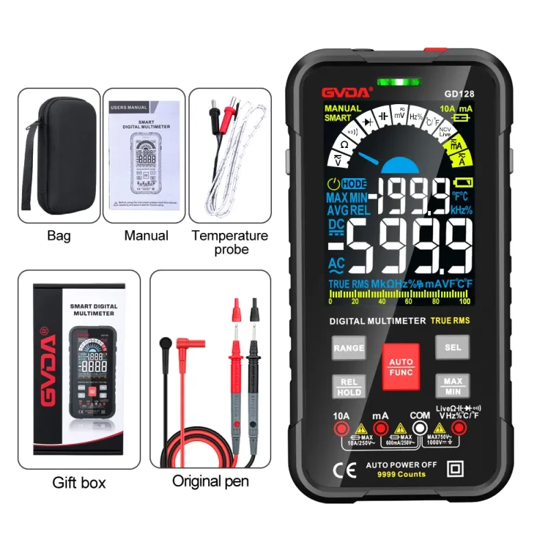 Automatic Burn-Proof Digital Multimeter – True RMS, 9999 Count