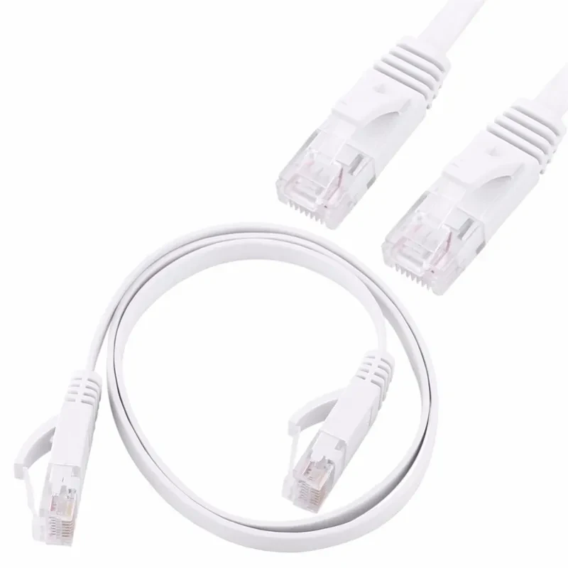 Flat Ethernet Cable for Router – Pure Copper LAN Cable RJ45