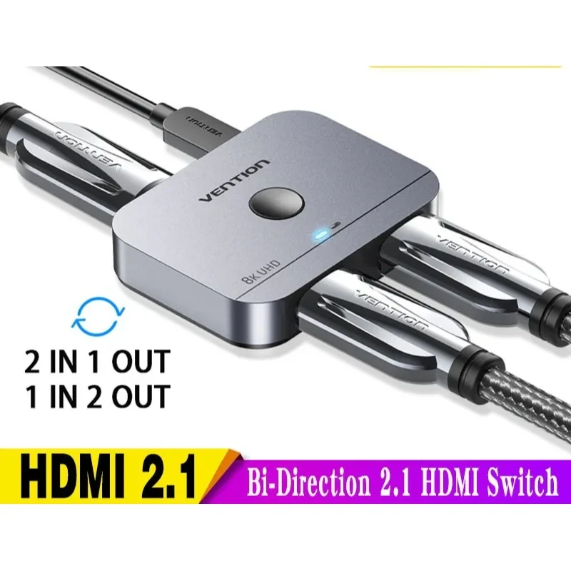 HD Alloy Cable Separator – 2-Way Audio Video Converter for PC/TV