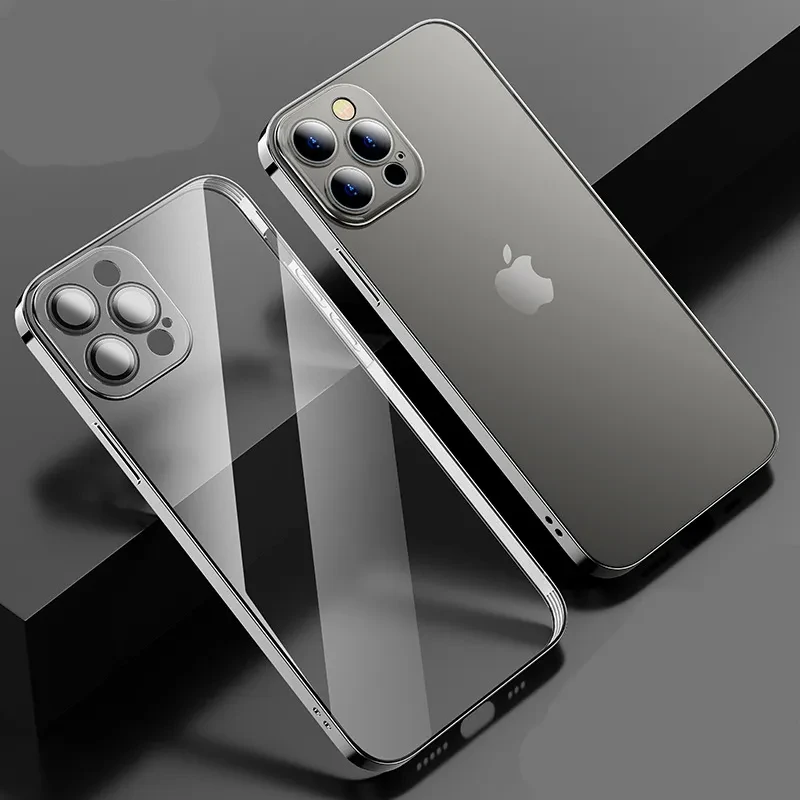 iPhone 12 Full Lens Cover Case – Simple TPU Shockproof Shell