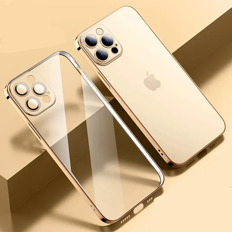 iPhone 12 Full Lens Cover Case – Simple TPU Shockproof Shell