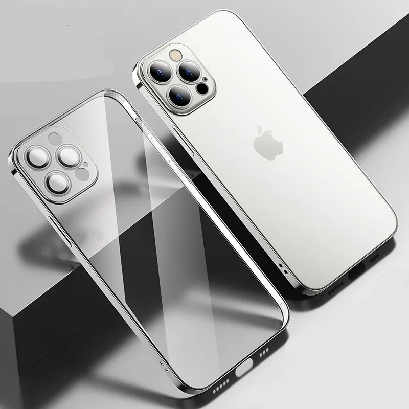 iPhone 12 Full Lens Cover Case – Simple TPU Shockproof Shell