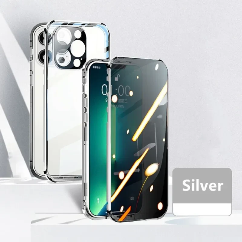 Magneto Privacy Glass iPhone 15 Plus Case – Anti-Spy Metal Cover