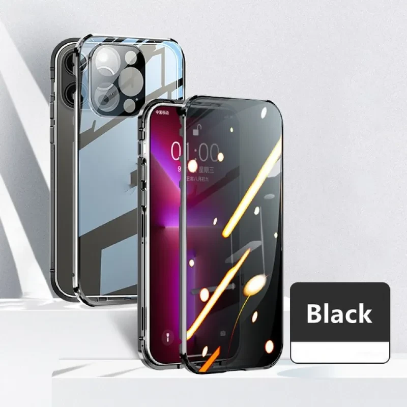 Magneto Privacy Glass iPhone 15 Plus Case – Anti-Spy Metal Cover