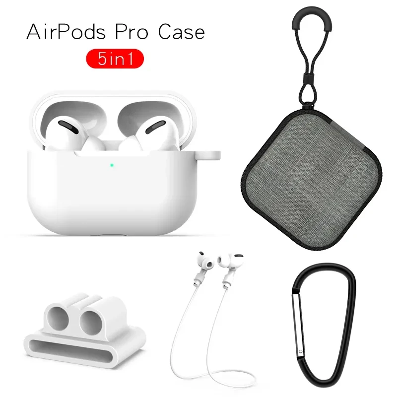 5-in-1 AirPods Pro 3 Case – Water & Scratch Resistant Silicone Cover