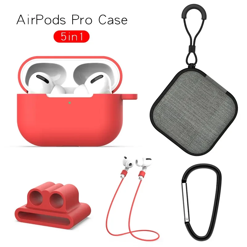 5-in-1 AirPods Pro 3 Case – Water & Scratch Resistant Silicone Cover