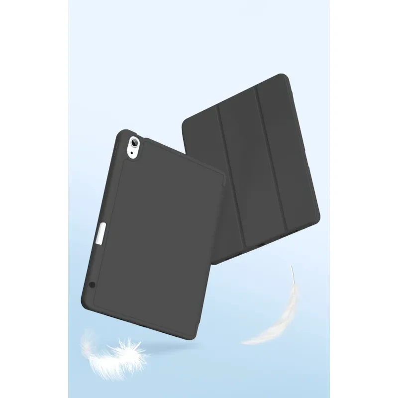 Tri Fold iPad 10 Case with Pen Slot Silicone Flip Cover