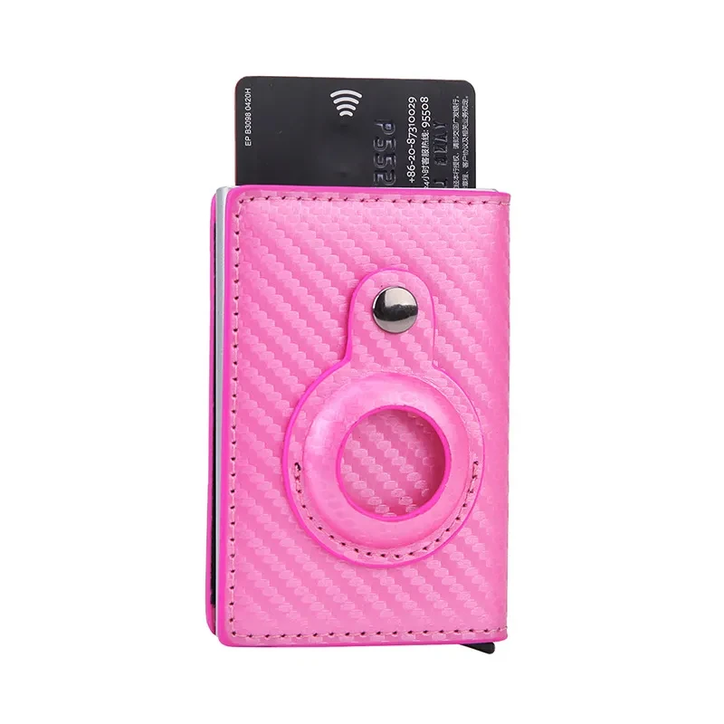 Multifunction Airtag Card Holder Wallet for Men PU Leather Short