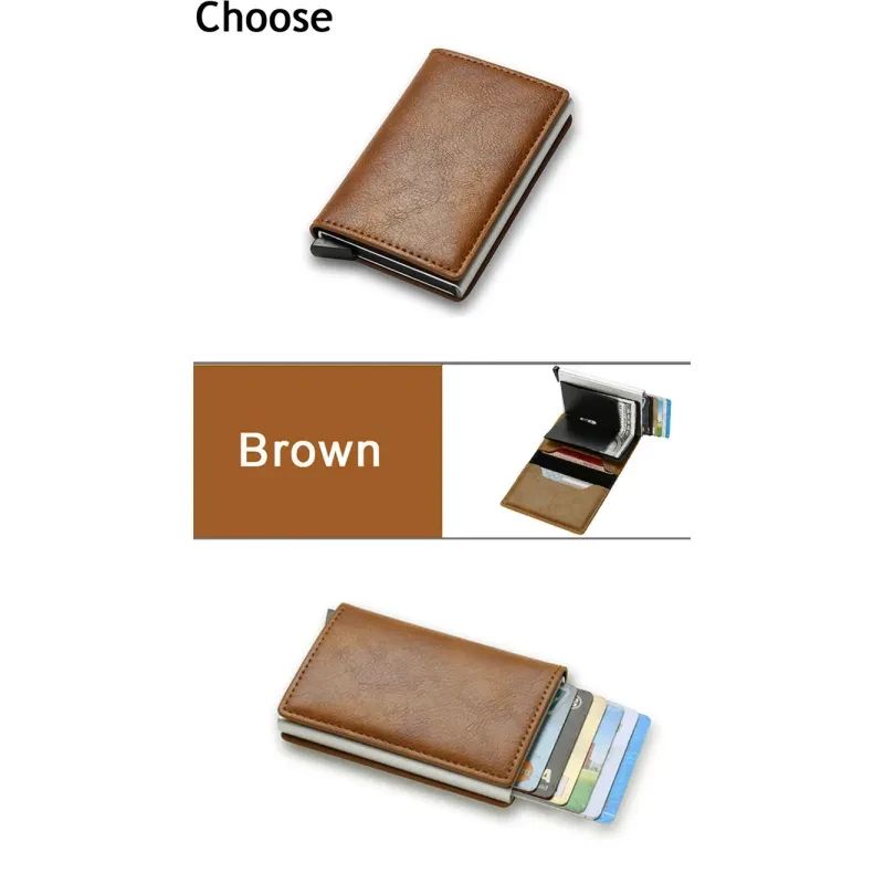 Multifunction Airtag Card Holder Wallet for Men PU Leather Short