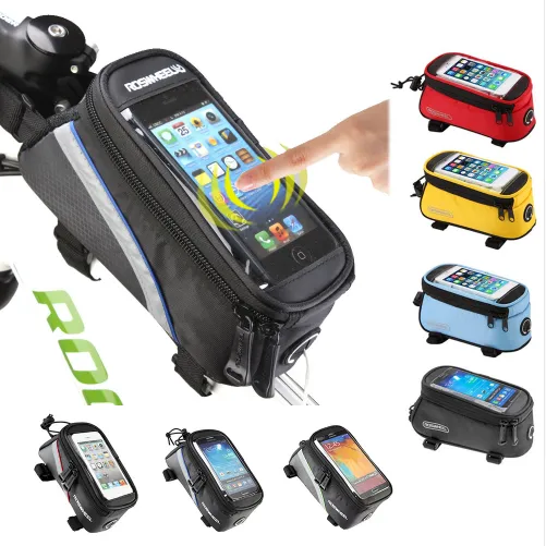 ROSWHEEL Bicycle Frame Phone Bag Holder for iPhone Waterproof Touch