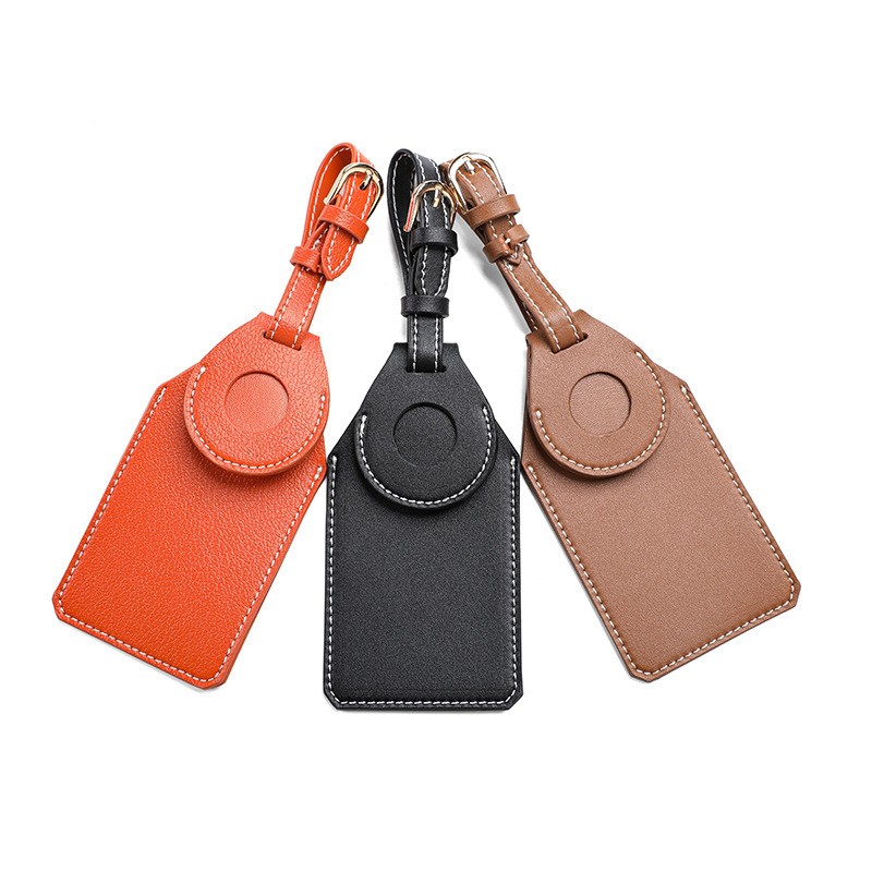 Luggage Tag Tracker Protective Cover PU PVC Travel Case Holder