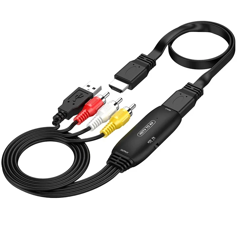 HDMI to AV Converter Cable – 1080p Monitor/Projector Adapter