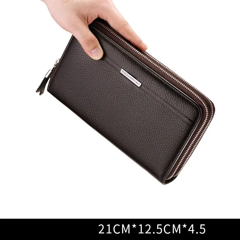 Cowhide Business Clutch Wallet
