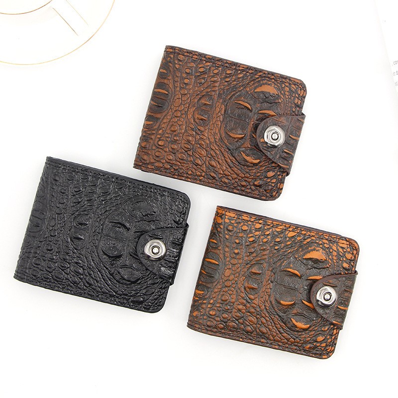 Men's Crocodile PU Leather Wallet – Large Capacity & Stylish Gift