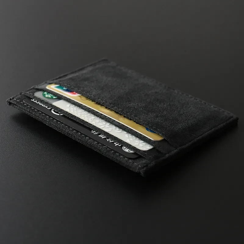 Mini Card Holder – Slim Alcantara Wallet with 6 Card Slots