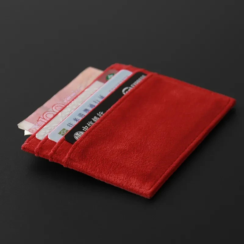 Mini Card Holder – Slim Alcantara Wallet with 6 Card Slots