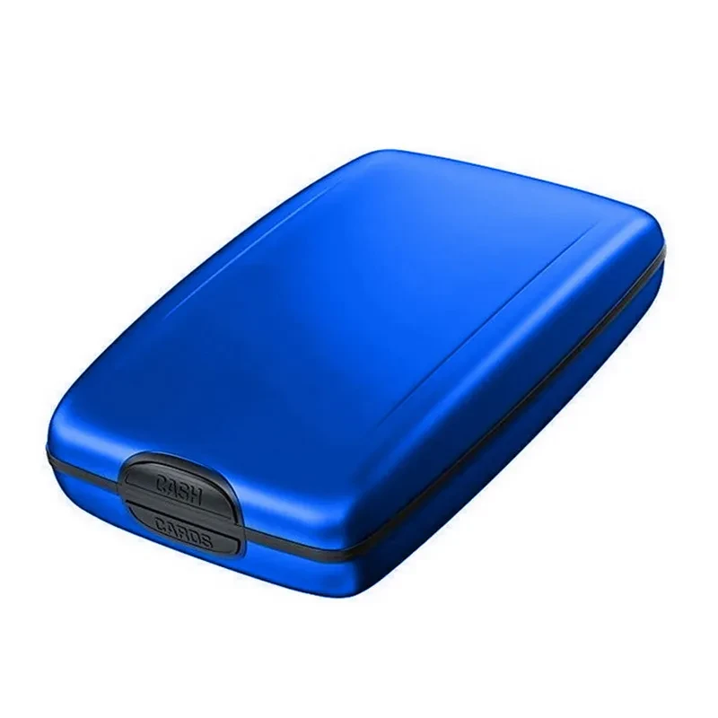 Mini Anti-Theft Metal Wallet – RFID Card Holder & Money Clip